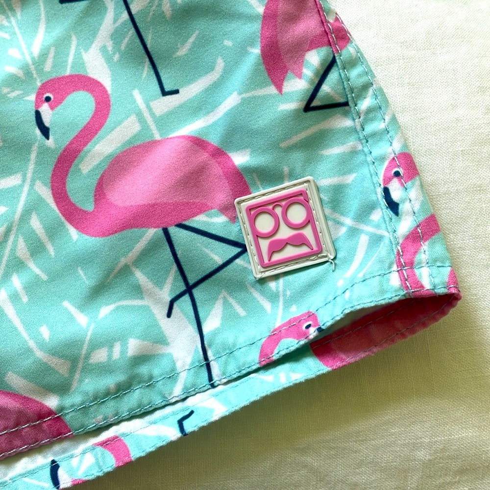 🦩RSVLTS Flamingo Swim Trunks - Pink and Aqua